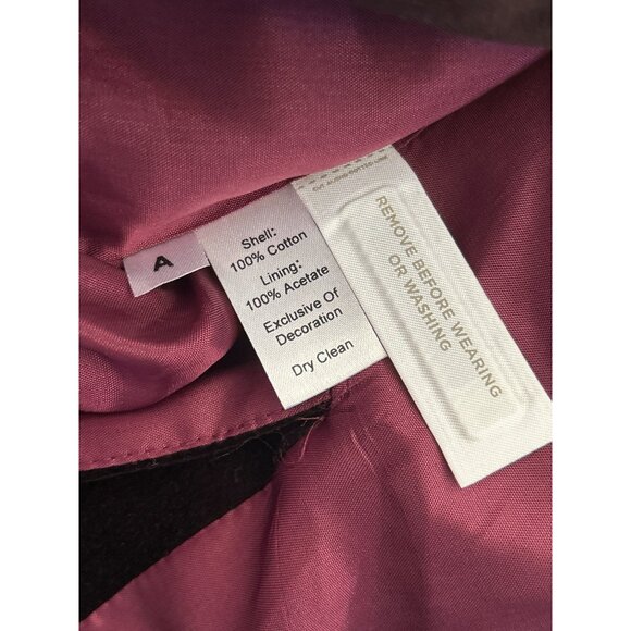 NWOT Ann Taylor LOFT Petites 12P Brown Dark Burgundy Velvet Blazer Holiday Glam - Picture 6 of 6